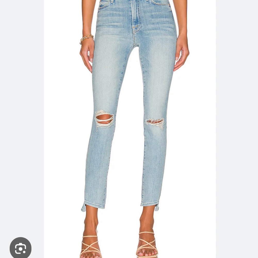 Just Black Blue Skinny Jeans Distressed